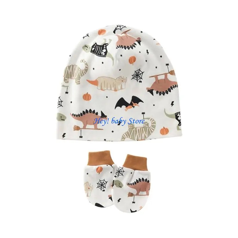 Newborn Baby Hat & Mittens Set | Soft Cotton, 0–3 Months