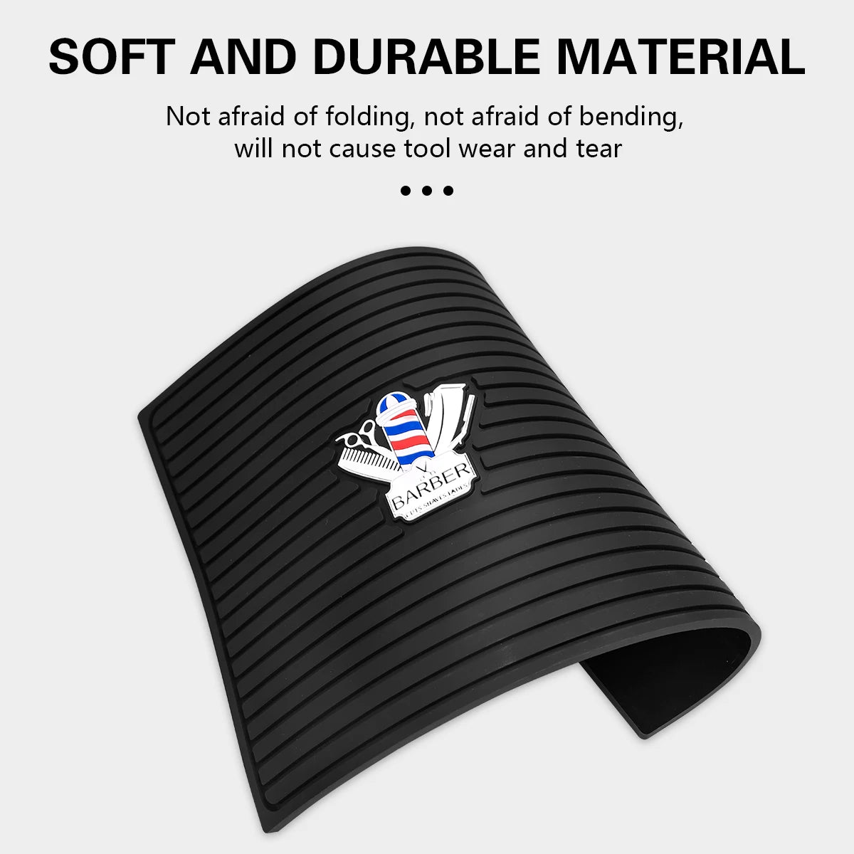 1Pc Anti Slip Barber Station Pad Scissores combs Tools Rubber Storage Mat Hairdressers Barbershop Professional Tools Supplies Peaceful Pleasures Health and Wellness