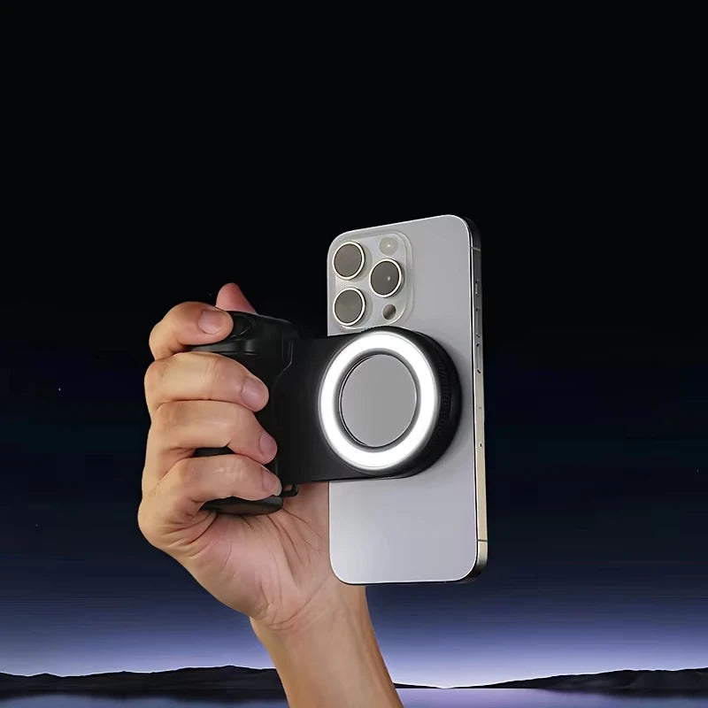 MagSafe Phone Grip with Bluetooth Remote & Fill Light