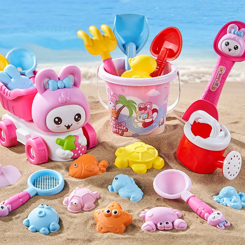 Kids Beach Sand Toys Set – Shovel, Rake & Animal Molds 30PC
