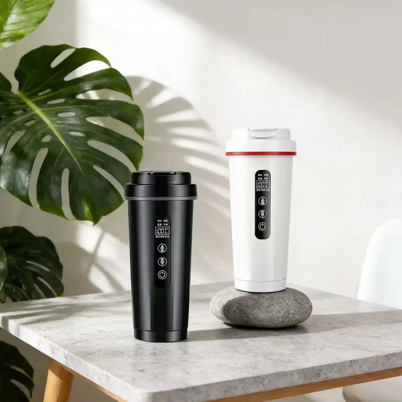 500ml Car Electric Heating Water Cup 316 Stainless Steel Liner Smart Anti-Dry Burning 12V 24V Vehicle Travel Heating Kettle Peaceful Pleasures Health and Wellness