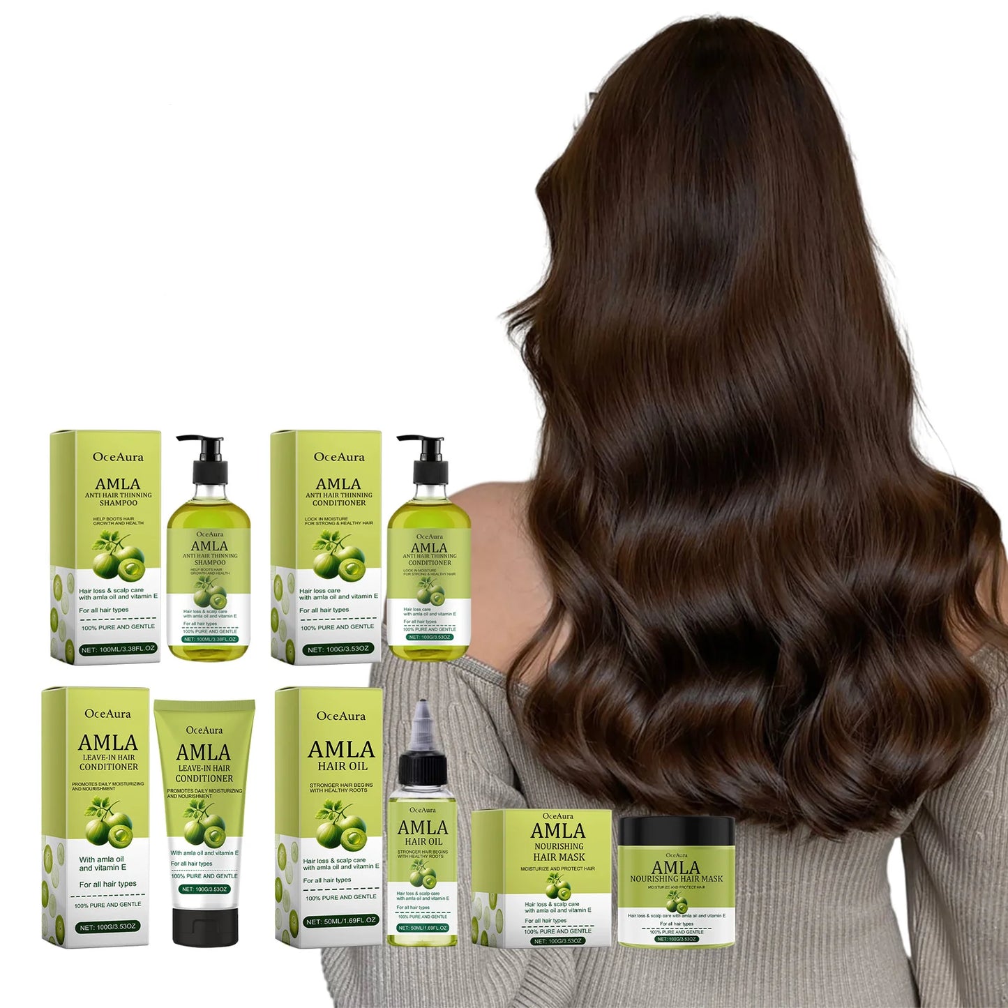 Original Amla Oil Hair Growth Moisturizing Smoothing Repair Damaged Dry Frizzy Ends Split Scalp Treatment Hair Mask Conditioner Peaceful Pleasures Health and Wellness
