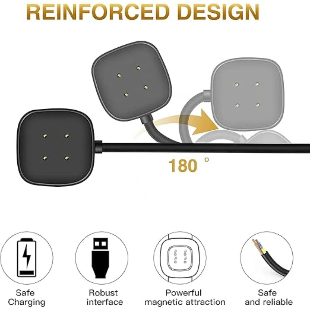 Fitbit Sense 2 / Versa 4 / Versa 3 USB Charger Cable 3.3ft