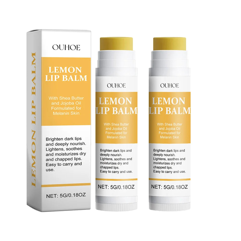 1/2/3pcs Lemon Ginger Lip Balm Turmeric Dark Melanin Remove Mask Gloss Exfoliating Improve Dullness Moisturizer Lip Repair Balm Peaceful Pleasures Health and Wellness 2pcs