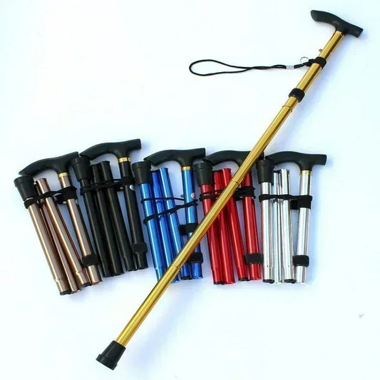 Foldable Aluminum Trekking Pole – Adjustable Hiking Walking Stick Trekking Pole Peaceful Pleasures Health and Wellness