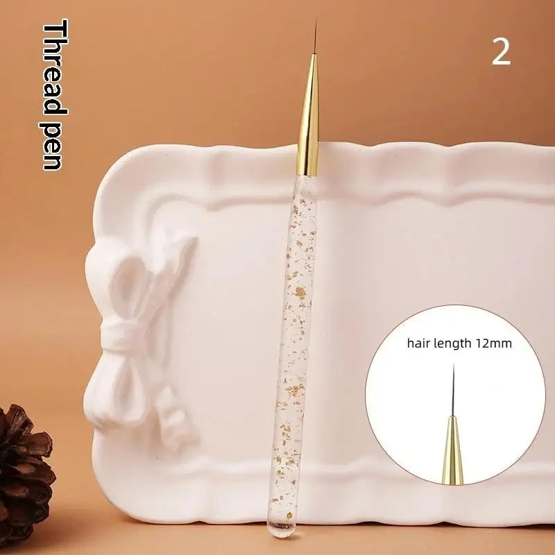 1Pcs Nail Brush Set Detail Work Pens Stylish Acrylic Handles Gel Nail Art Fine Line Painting Professional Home Use Manicure Tool Peaceful Pleasures Health and Wellness 2