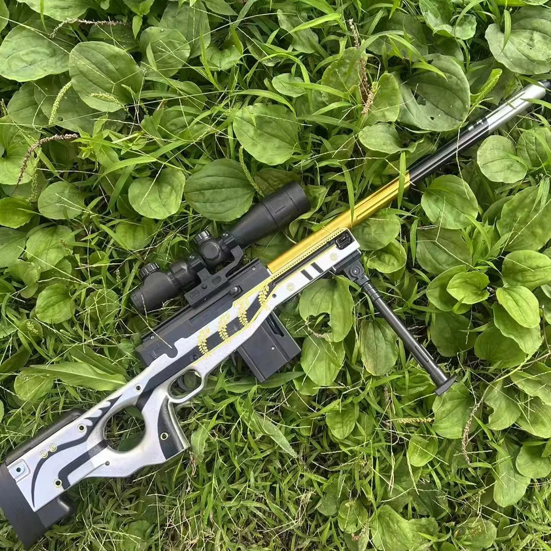Manual Launchable Toy Gun Gel Ball Shooter Artificial Sniper Model for Boys Game Toy Peaceful Pleasures Health and Wellness