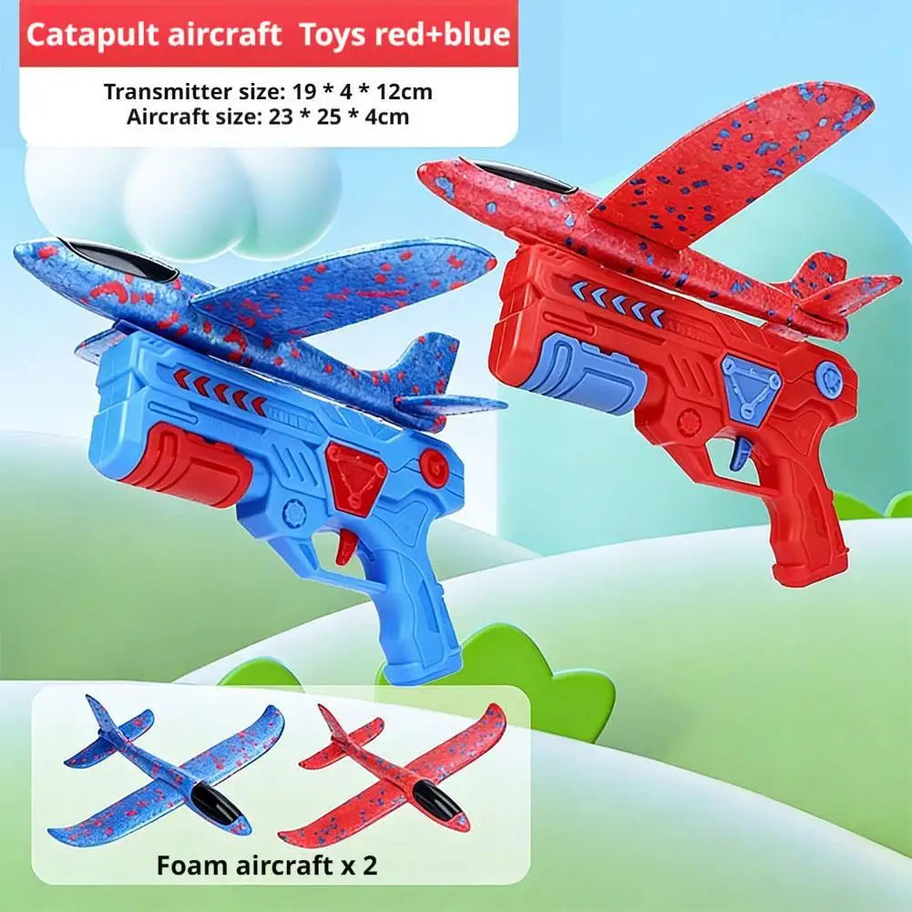 Kids Foam Catapult Airplane Launcher Toy | Outdoor Play Gift Foam Airplane Launcher Peaceful Pleasures Health and Wellness