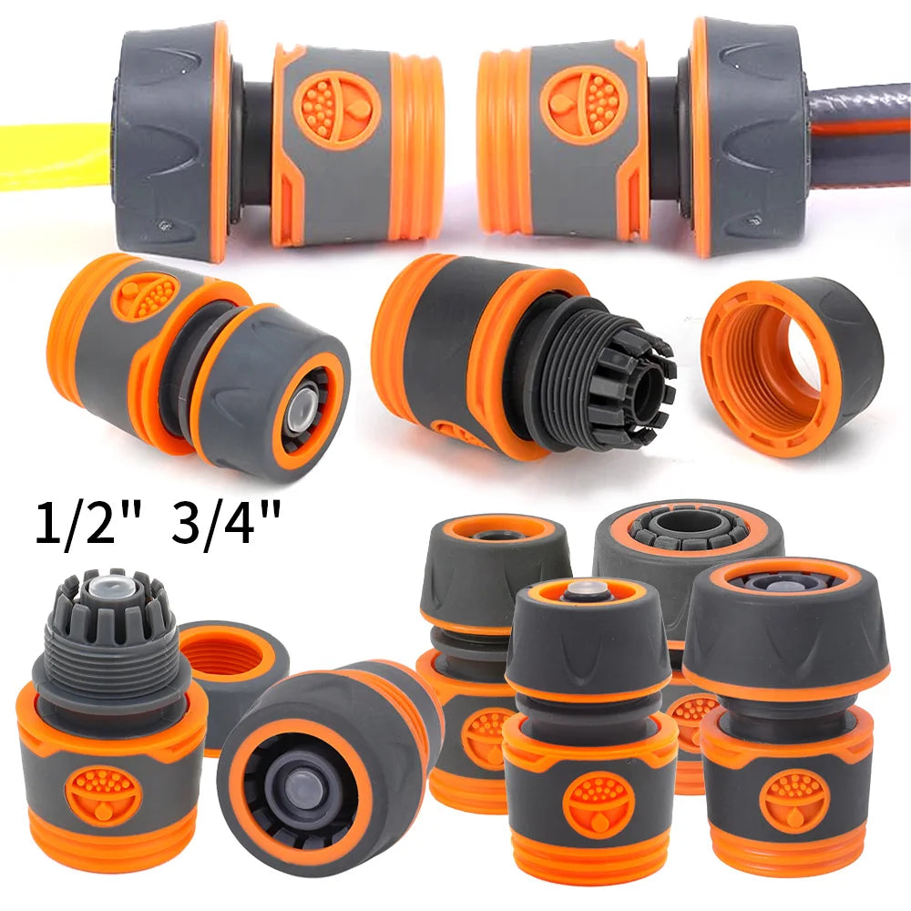 5PCS 1/2" 3/4" Garden Hose Water Tube Joint 12mm 16mm Irrigation Pipe Coupling Adapter Quick Connector for Repair Extender Peaceful Pleasures Health and Wellness