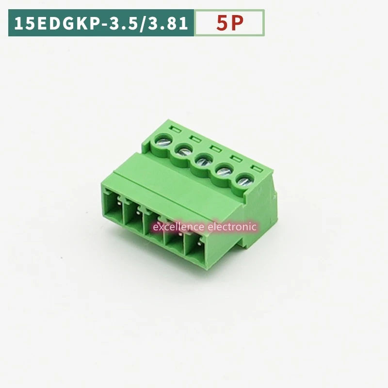 10PCS 15EDGKP 3.81mm/3.5mm Welding Free Aerial Docking Plug-in Terminal Block Female Socket 2P 3P 4P-12P 3.5/3.81 Pitch Peaceful Pleasures Health and Wellness 5P 3.81mm