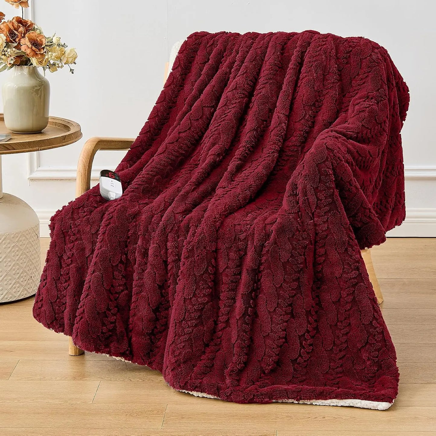Twin Electric Heated Blanket 62x84" – 6 Heat Levels, Auto Shut-Off Heated Blanket Peaceful Pleasures Health and Wellness United States