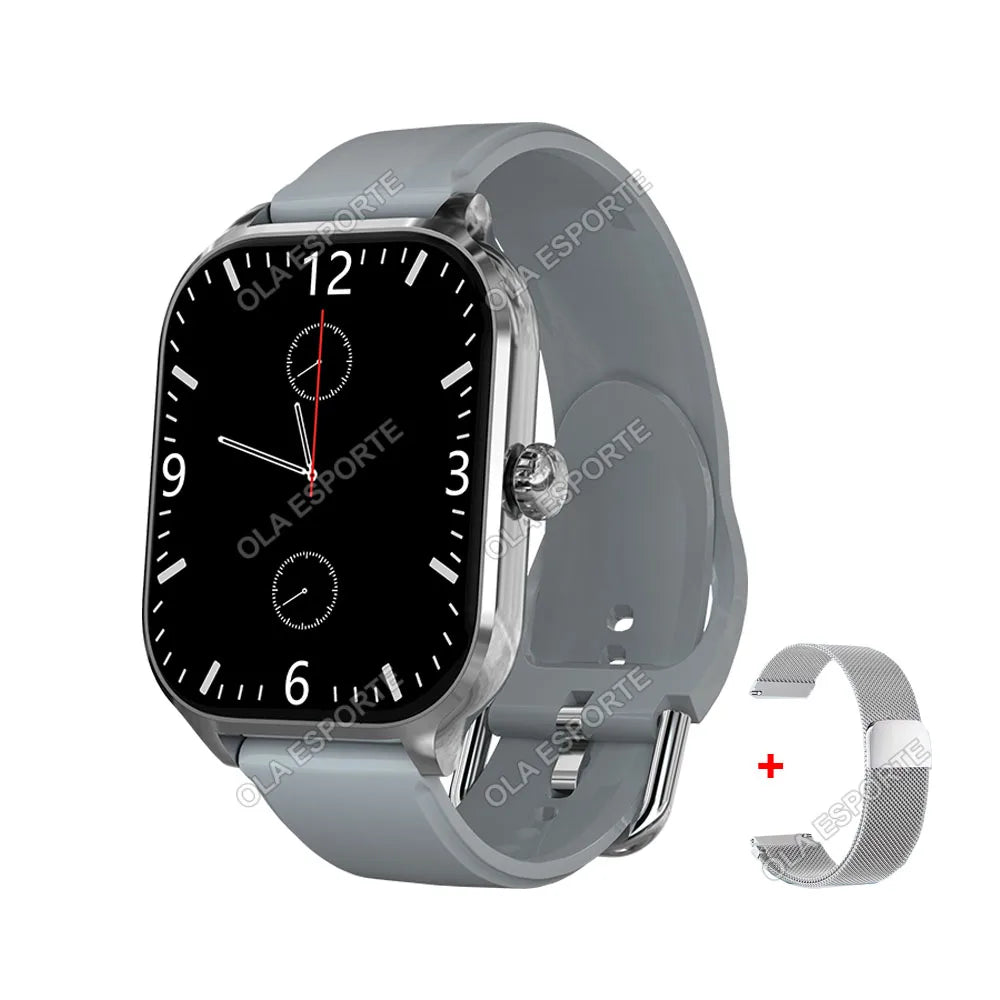 H9 Intelligent Watch Bluetooth Call Remote Photography Sleep Monitoring Multiple Sports Modes Heart Rate Blood Pressure Watches Peaceful Pleasures Health and Wellness Silver Milan