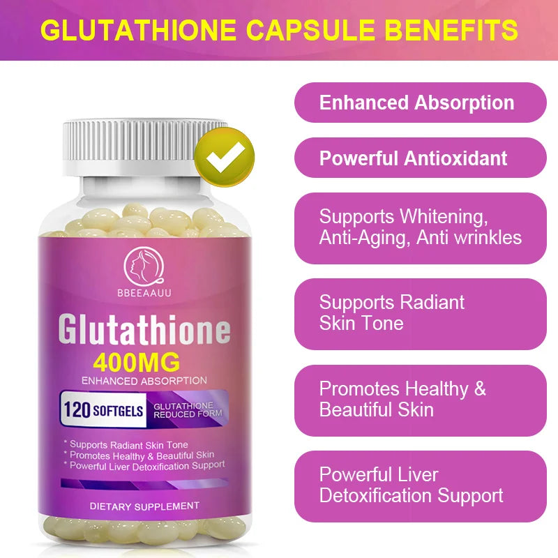 Glutathione Capsules – Skin Radiance, Antioxidant & Liver Support Peaceful Pleasures Health and Wellness