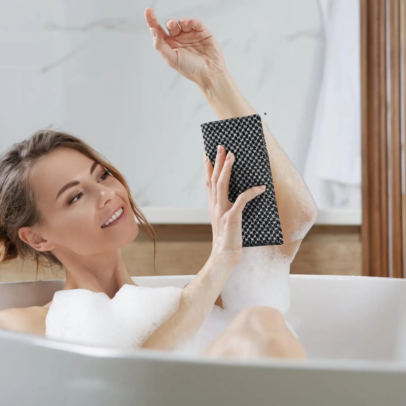 Body Exfoliator Towel Bath Body Back Wash Cloth Towel Bath Scrubber Exfoliating Scrub Shower Sponge Body Bathroom Accessories Peaceful Pleasures Health and Wellness