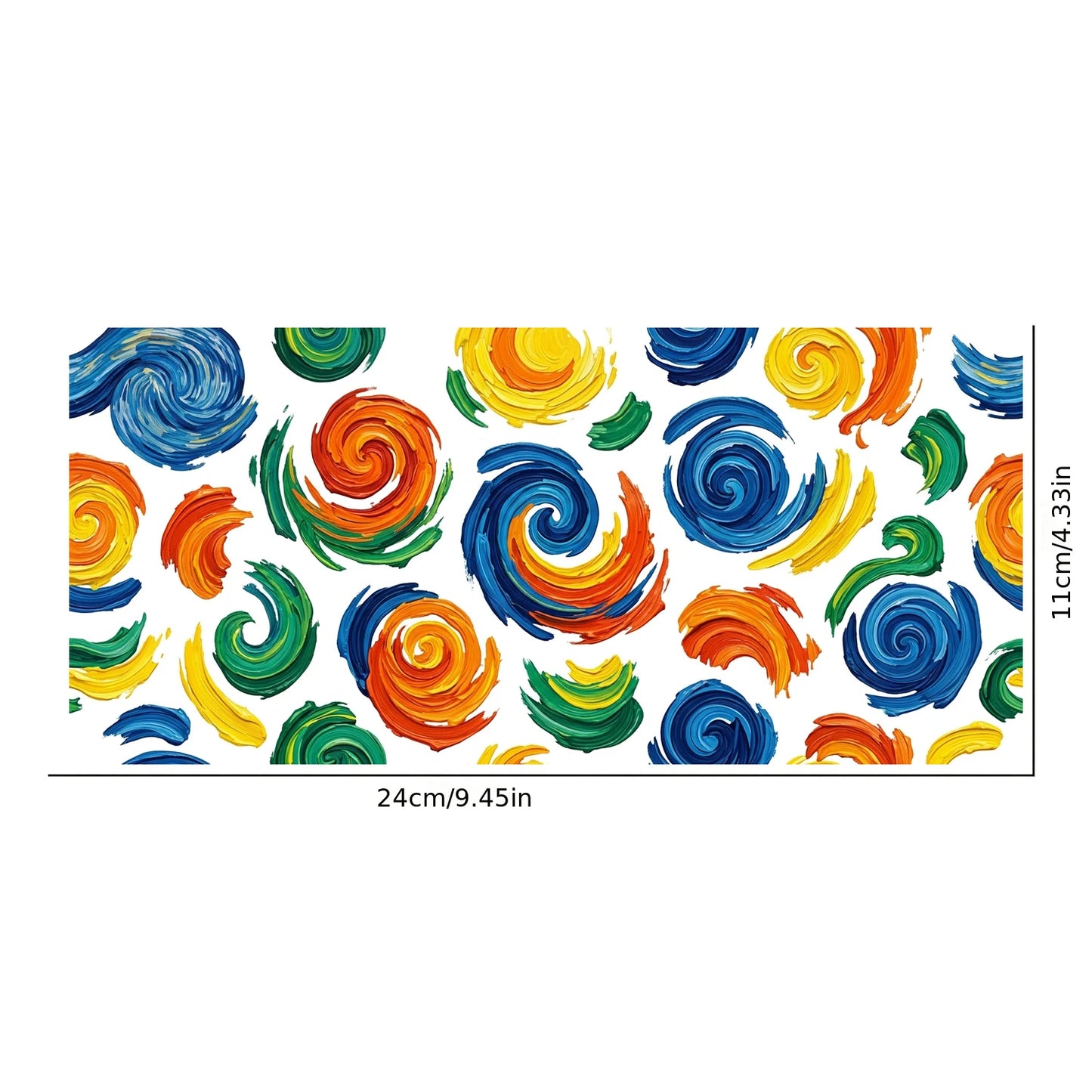 Rainbow Swirl UV Transfer Stickers | Waterproof DIY Decals