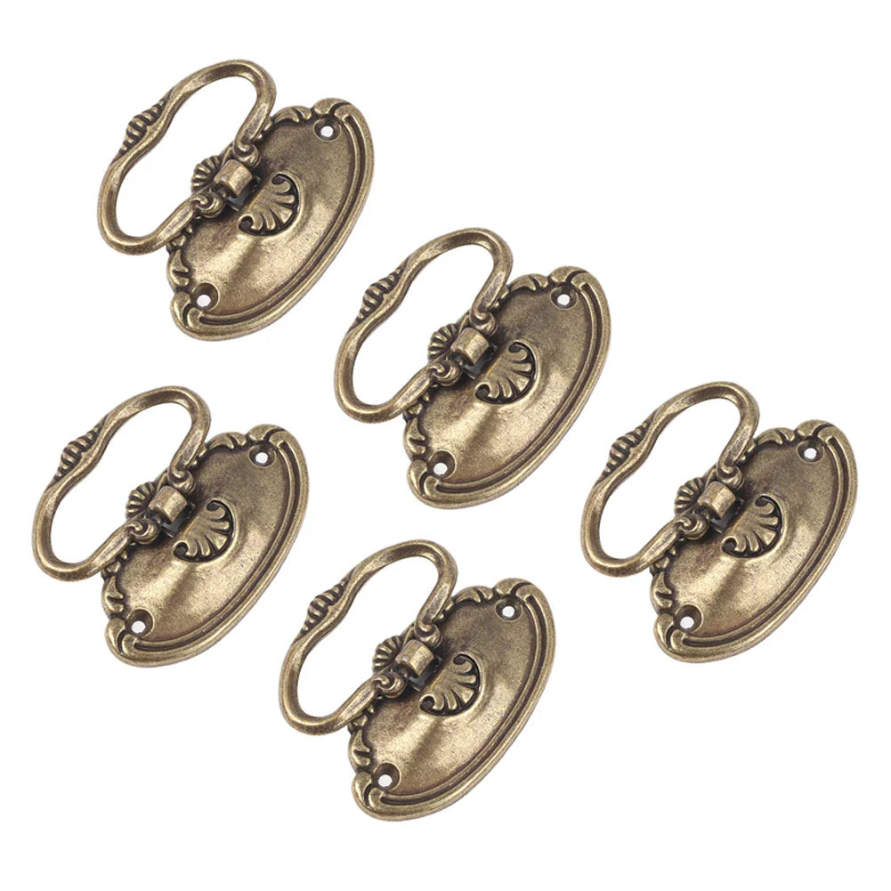 5-Pack Retro Bronze Cabinet Drawer Handles – Zinc Alloy Knobs
