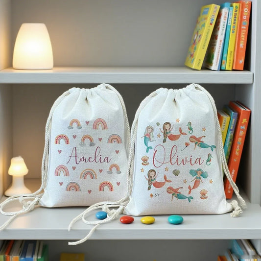 Personalized Kids Drawstring Backpack | Gym, Party & School Bag Kids Drawstring Bag Peaceful Pleasures Health and Wellness