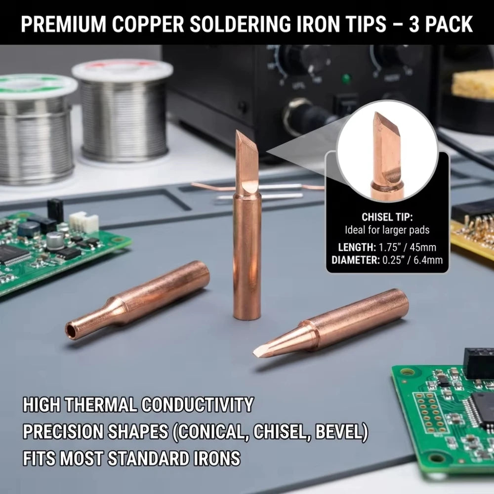 5Pcs 900M Pure Copper Soldering Iron Head Set Inside Hot Bare Copper Electric Soldering Iron Welding Tools for Electronic Repair Peaceful Pleasures Health and Wellness