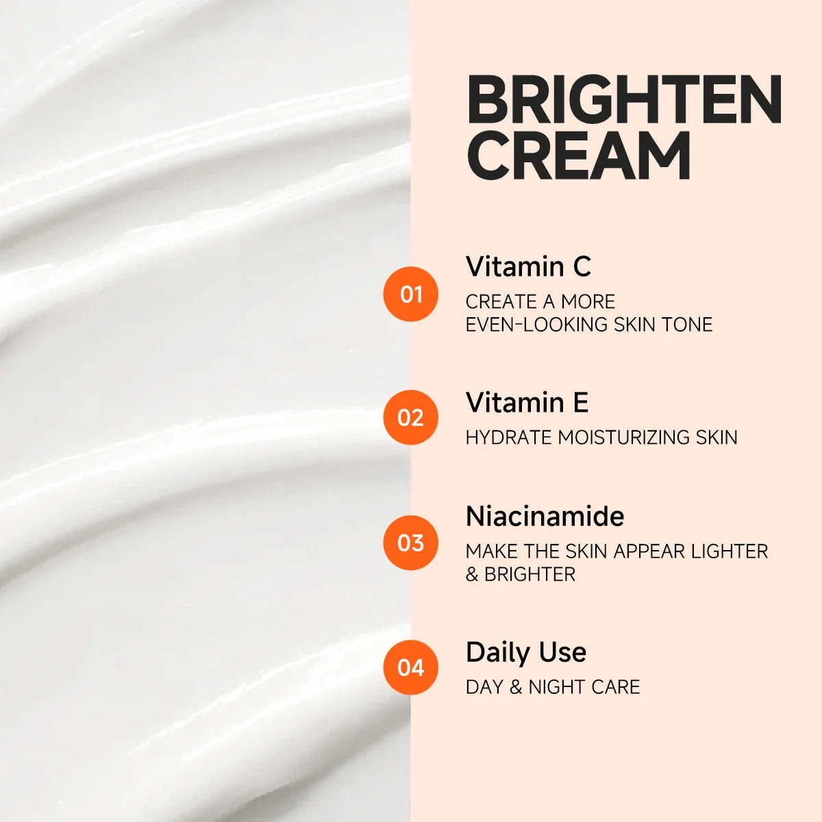 Brightening Body Cream – Vitamin C, E & Hyaluronic Acid 200g