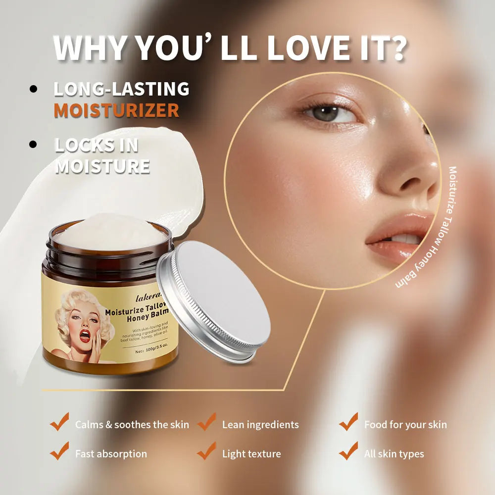 Beef Tallow Face Cream Lasting Moisturizing Soothing Facial Skin Firming Increase Facial Elasticity Nourishing Smooth SkinCare Peaceful Pleasures Health and Wellness