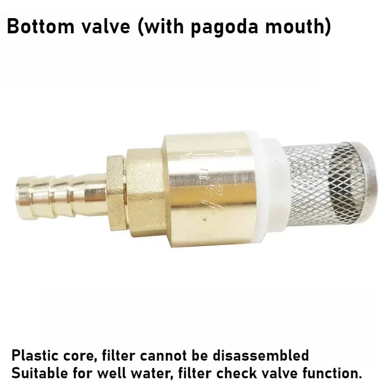 Copper Bottom Valve Filter Screen Anti-Backflow Check Valve