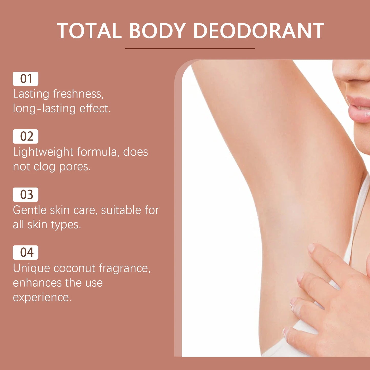 Coconut Deodorant Body Stick – Odor Neutralizing & Moisturizing