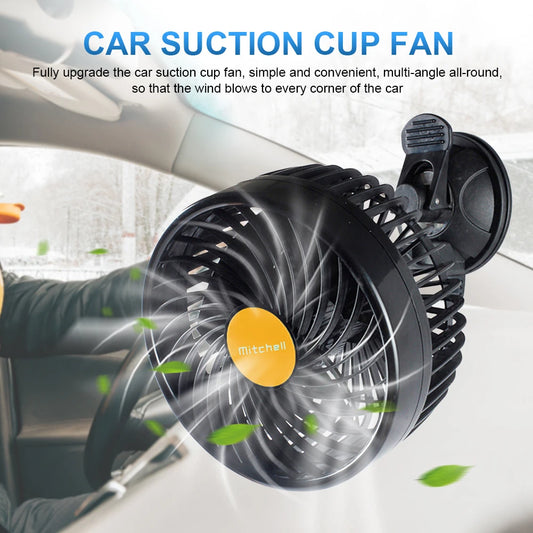 12/24V Car Cooling Fan – Electric Air Circulator Automotive Accessories Peaceful Pleasures Health and Wellness