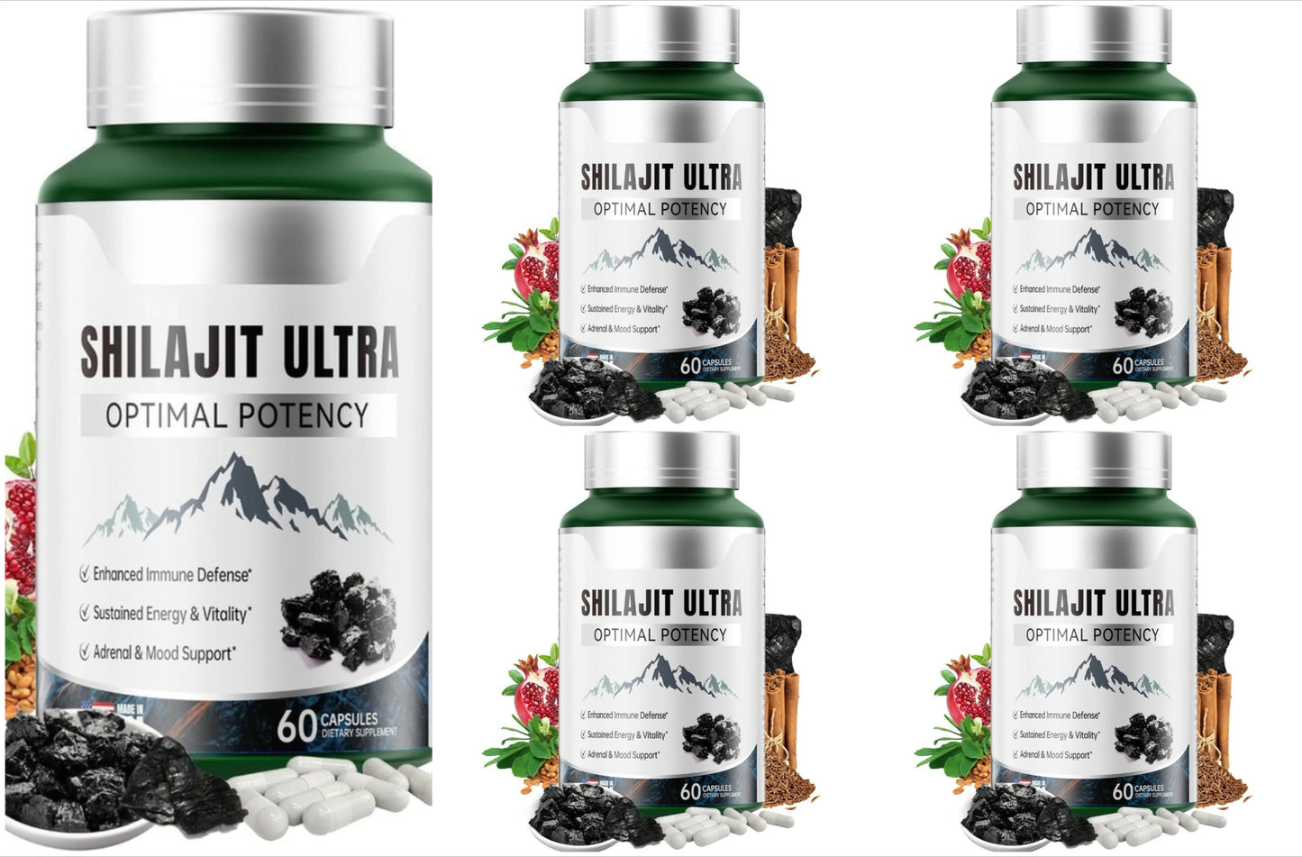 Shilajit Ultra Daily Energy & Vitality | L-Arginine 60 Caps