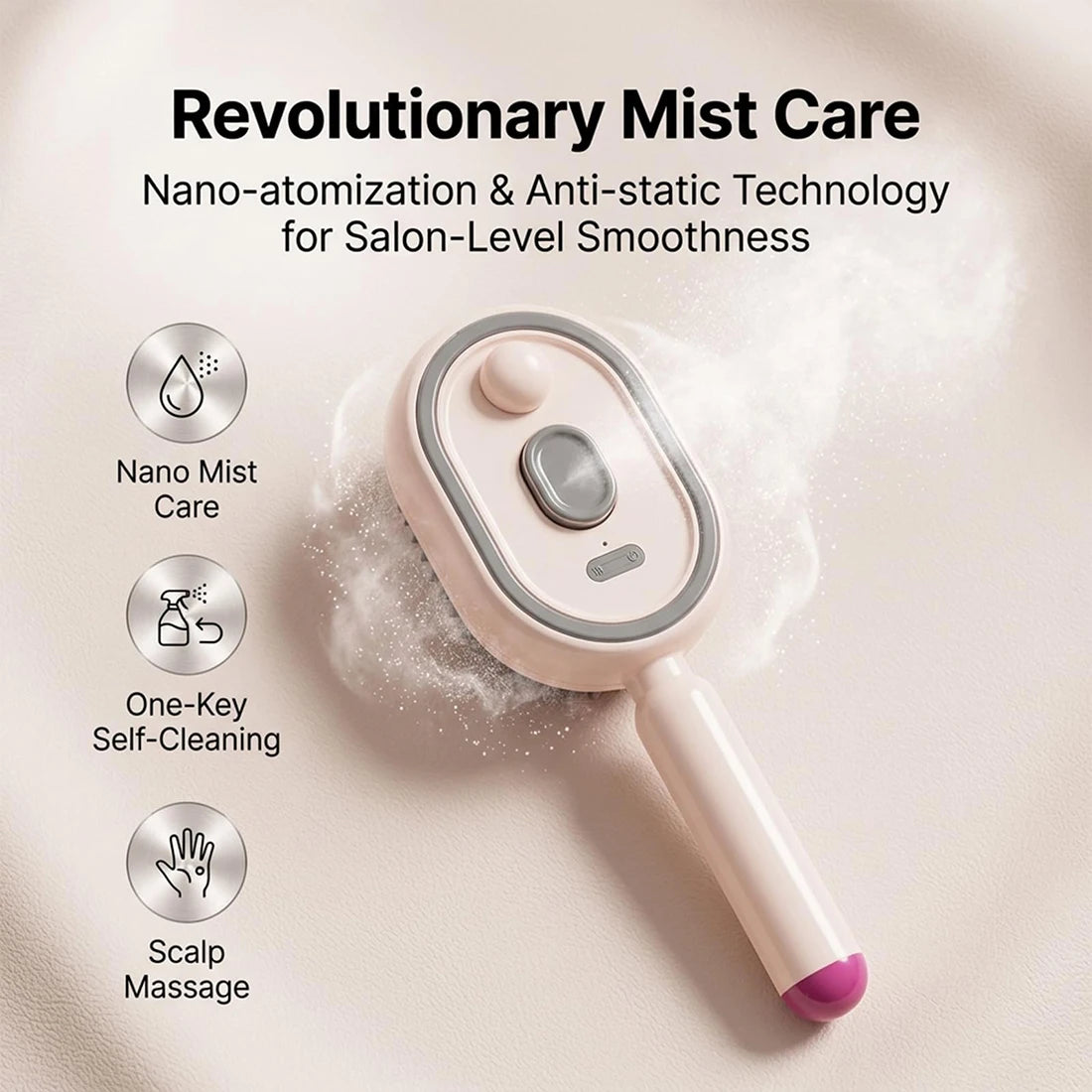 Electric Spray Airbag Massage Hair Brush & Oil Atomizing Comb