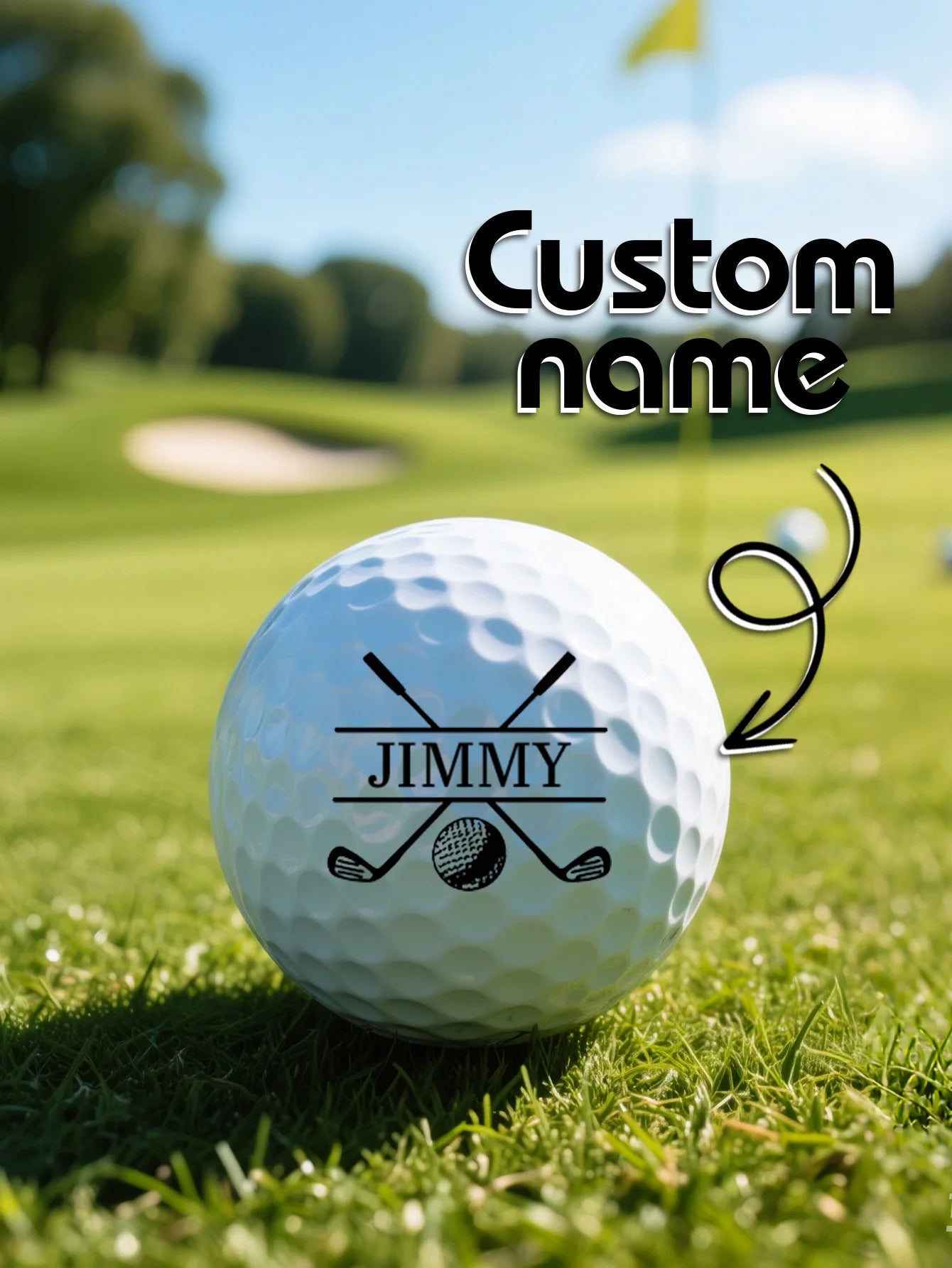 Custom Text Golf Balls Personalized Golf Ball Set 1 2 6 Pack Gift for Dad Boyfriend Golf Lover Birthday Fathers Day Gift Peaceful Pleasures Health and Wellness Style 2 1pc