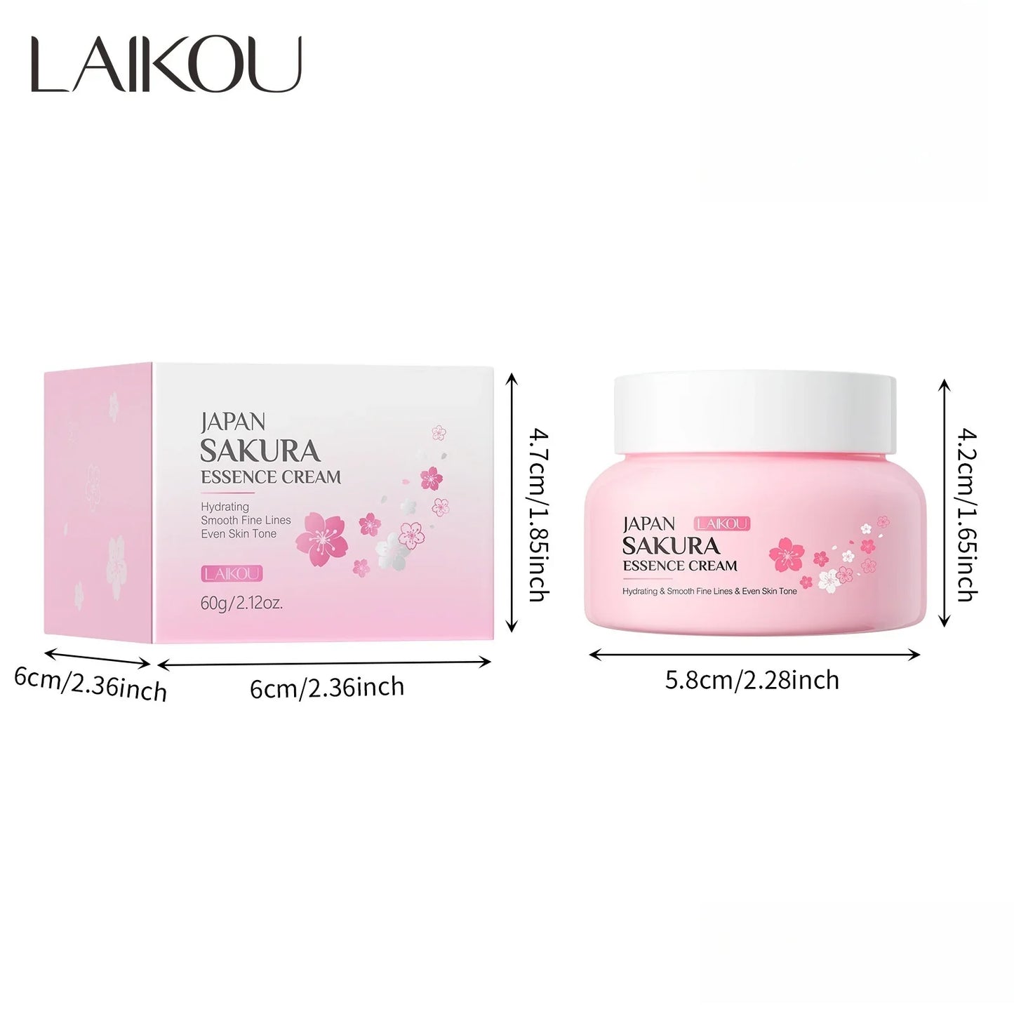 LAIKOU Sakura Face Cream – Brightening Moisturizer 25g & 60g