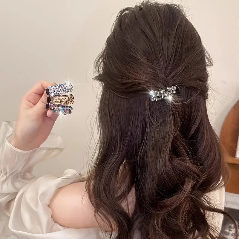 5pcs Shiny Rhinestone Duckbill Clips – Elegant Side Clips Peaceful Pleasures Health and Wellness