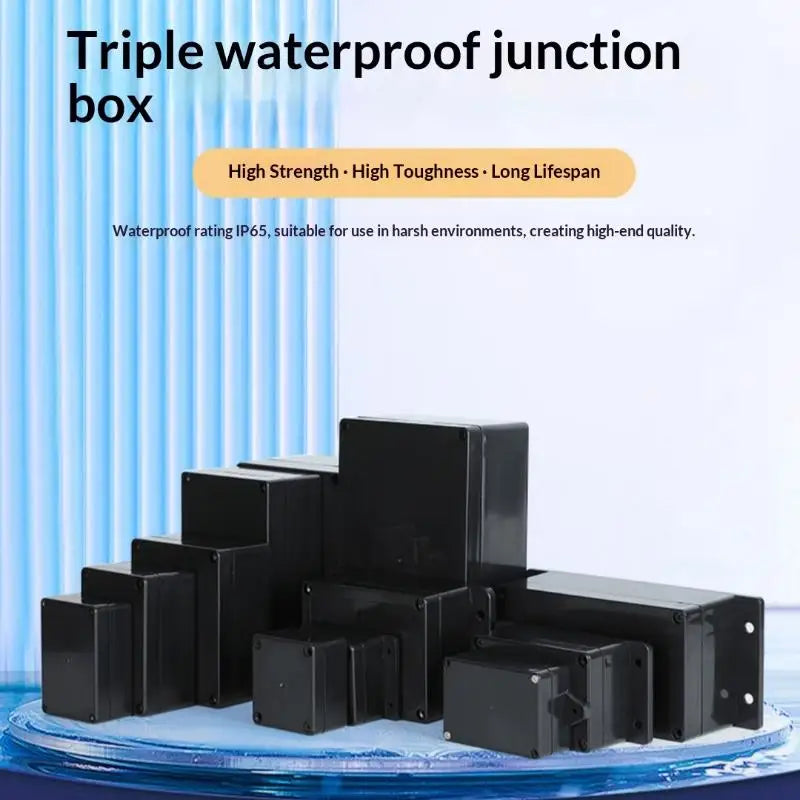 New 1/3Pcs Plastic Electronic Project Instrument Case IP65 Waterproof Black Junction Box Outdoor Container Power Enclosure Tools Peaceful Pleasures Health and Wellness