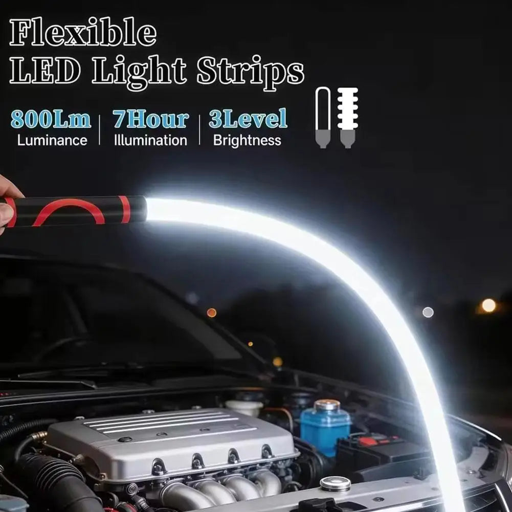 Portable Work Flashlight 1/3/5pcs LED Car Repair Lighting Light Multifunctional Silicone Car LED Light Bendable Mechanical Lamp Peaceful Pleasures Health and Wellness