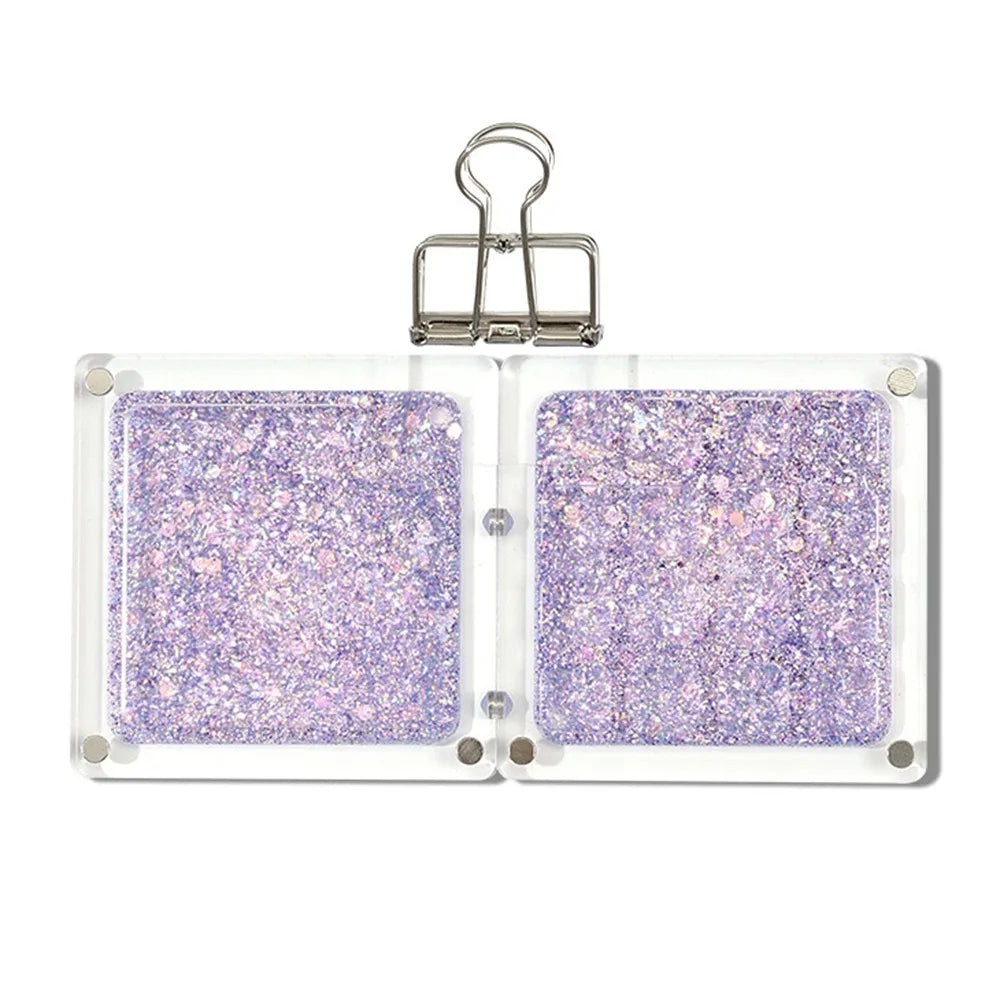 Acrylic Watercolor Paint Palette Magnetic Quicksand Travel Painting Tray Foldable Waterproof Paint Pigment Box Outdoor Peaceful Pleasures Health and Wellness -Purple-15 Grid