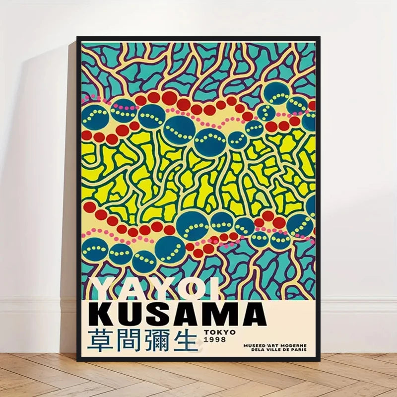 Yayoi Kusama Abstract Pumpkin Canvas Wall Art Print | Unframed