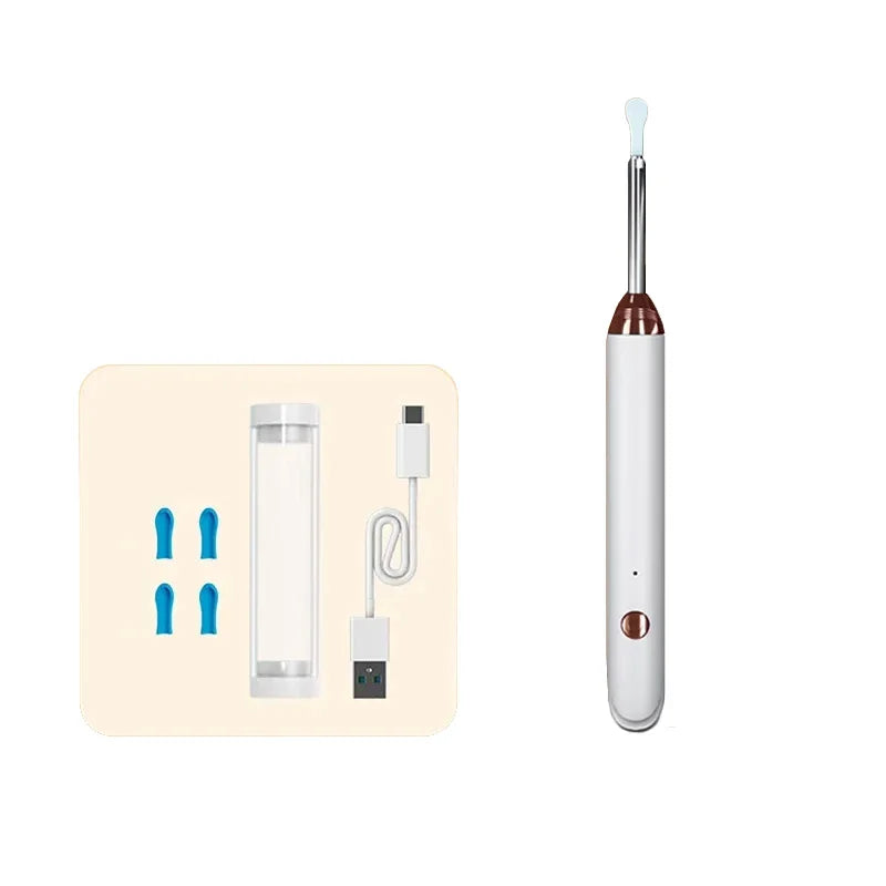 HOMEFISH WiFi Visible Ear Cleaning Tool | HD Camera & LED Ear Cleaning Tool Peaceful Pleasures Health and Wellness WHITE