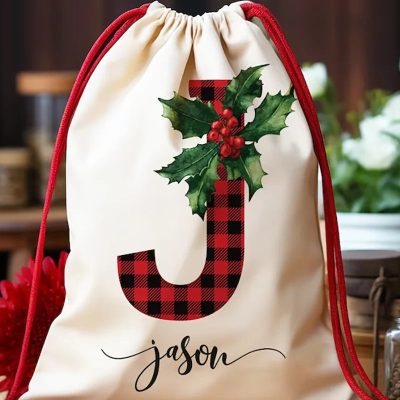 Personalized Christmas Gift Sack | Custom Santa Stocking Bag