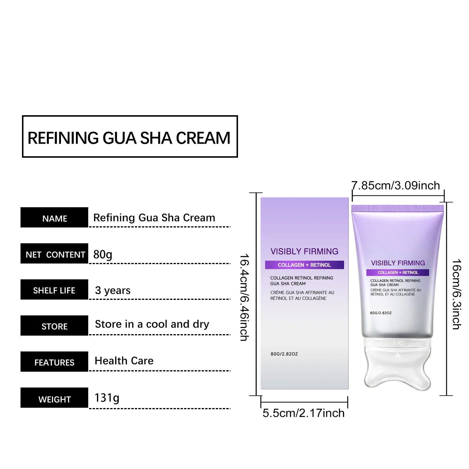Instant Lifting Face Cream Sculpting Contour Gua Sha Cream Retinol Collagen Lift Sagging Skin Face Cheek Neck Scraping Therapy Peaceful Pleasures Health and Wellness