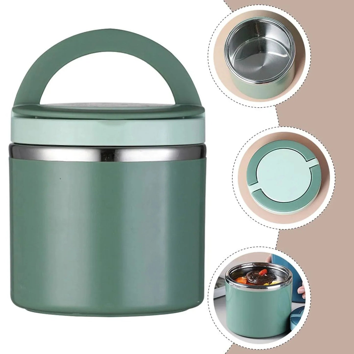 21 Oz Stainless Steel Vacuum Insulated Food Jar & Thermos Lunch Box