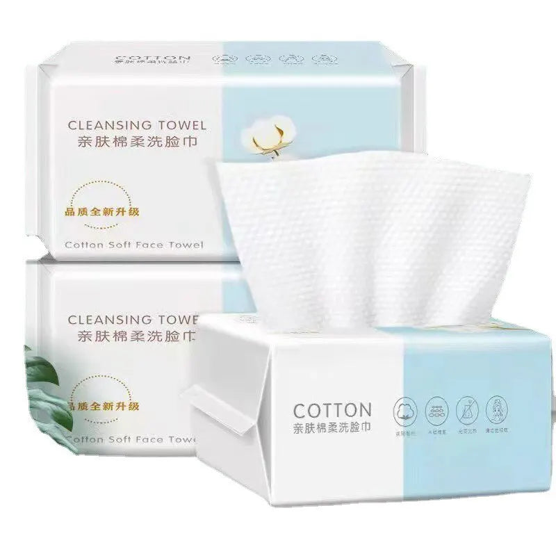 100 Pumps Thickened Disposable Face Towel 100Cotton Soft Fabric Travel Cleansing Dry Wet Makeup Remover Pearl Cotton Reusable Peaceful Pleasures Health and Wellness SY19