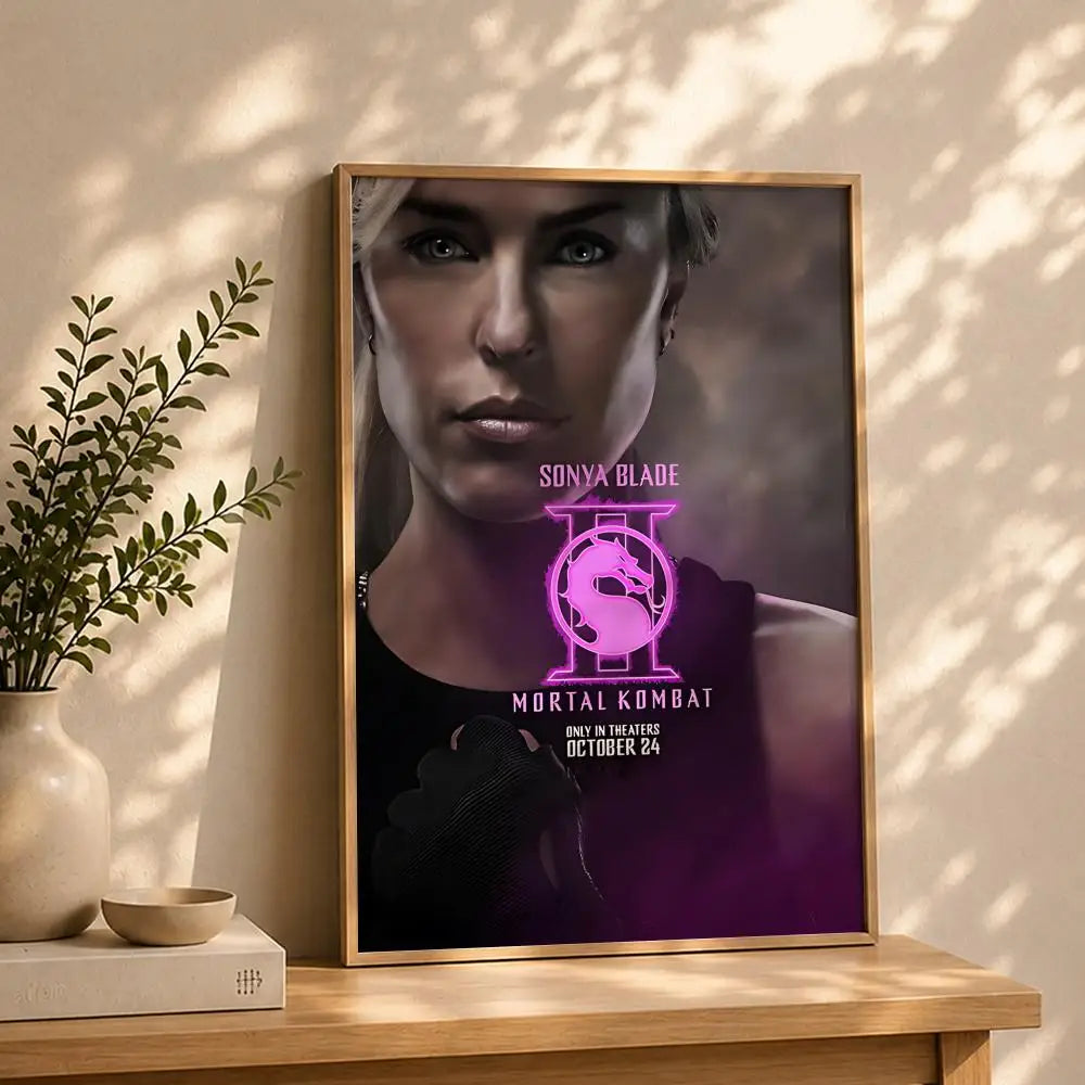 Mortal Kombat Movie Poster – HD Self-Adhesive Waterproof Wall Art Wall Art Poster Peaceful Pleasures Health and Wellness White12 30X40cmNoframe