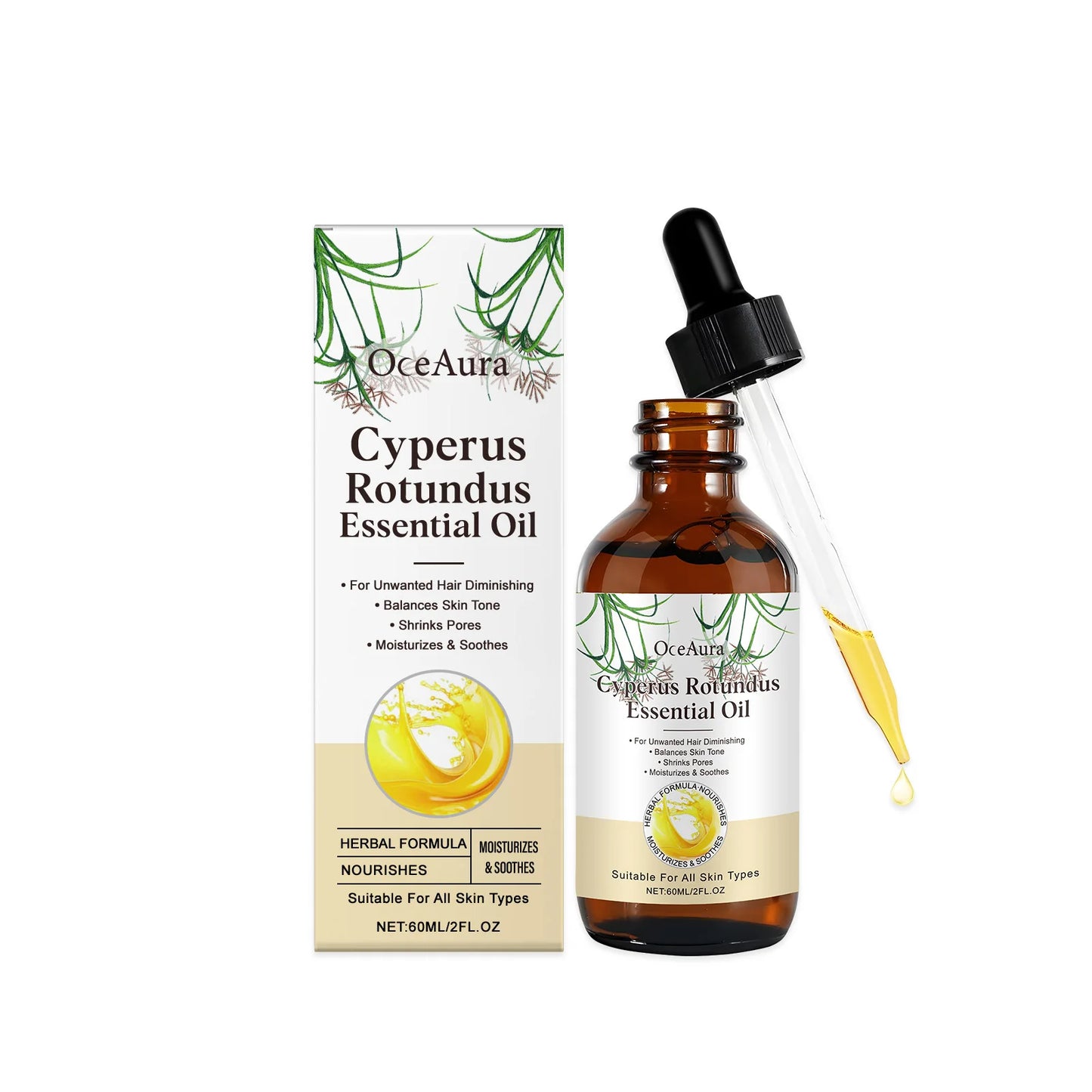 Herbal Hair Removal Oil – Gentle Smooth Skin for Face