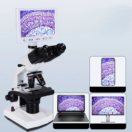 Binocular Electron Microscope Laboratory Research Microscope Maintenance Beauty Electronic Magnifying Glass Peaceful Pleasures Health and Wellness