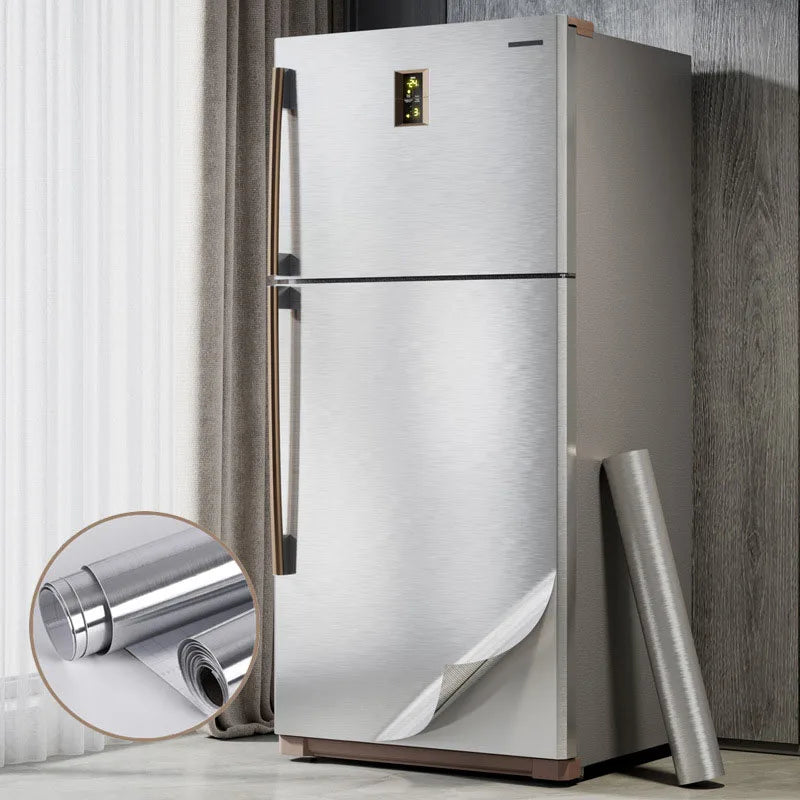 Brushed Steel Contact Paper – Peel & Stick Kitchen Wallpaper