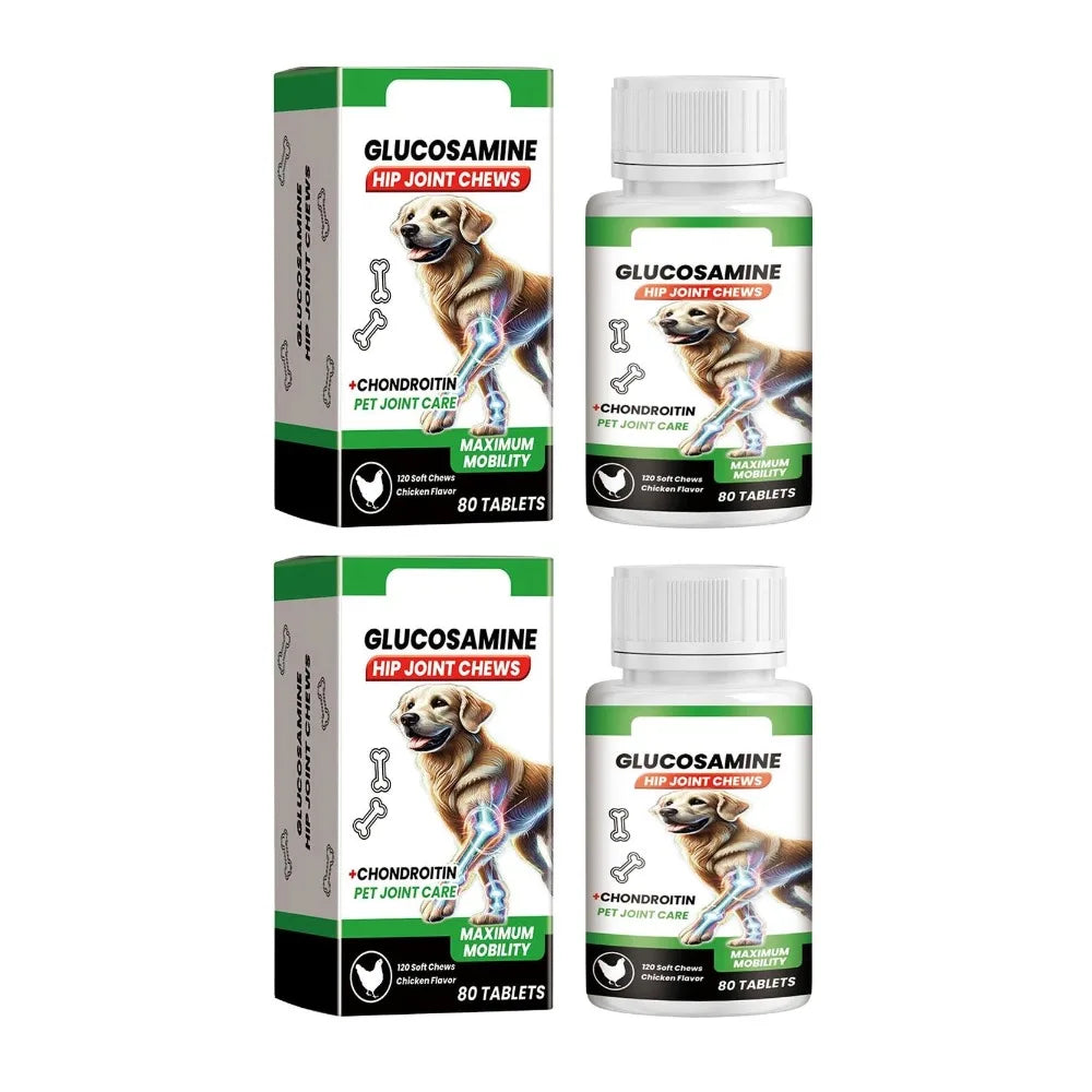 1/2/3box Pet Joint Health Tablets Dogs Ammonia Chondroitin Joint Care Chewable Tablets Relieve Joint Discomfort Pet Body Care Peaceful Pleasures Health and Wellness 2pcs