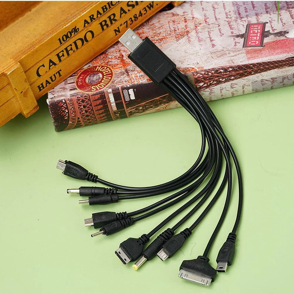 10-in-1 Multi-Head USB Charging Cable – Universal Multi-Port Peaceful Pleasures Health and Wellness