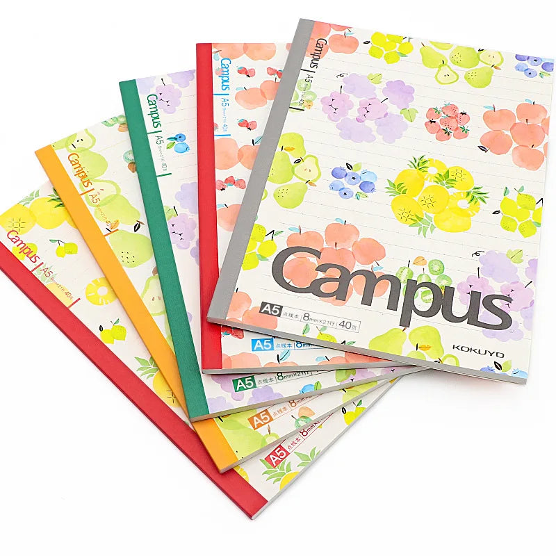 Japanese Fruit Print Campus Notebook KOKUYO Line Spacing 180 Flat