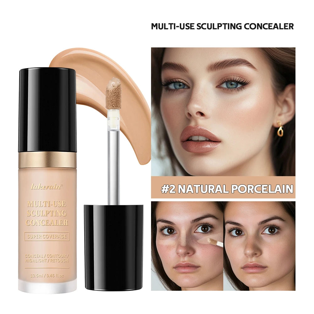 Multi-Use Foundation Long-lasting Matte Waterproof Oil Hight Full Coverage Highlight and Retouch Face Makeup for Women Lakerain Peaceful Pleasures Health and Wellness 2NATURAL PORCELAIN