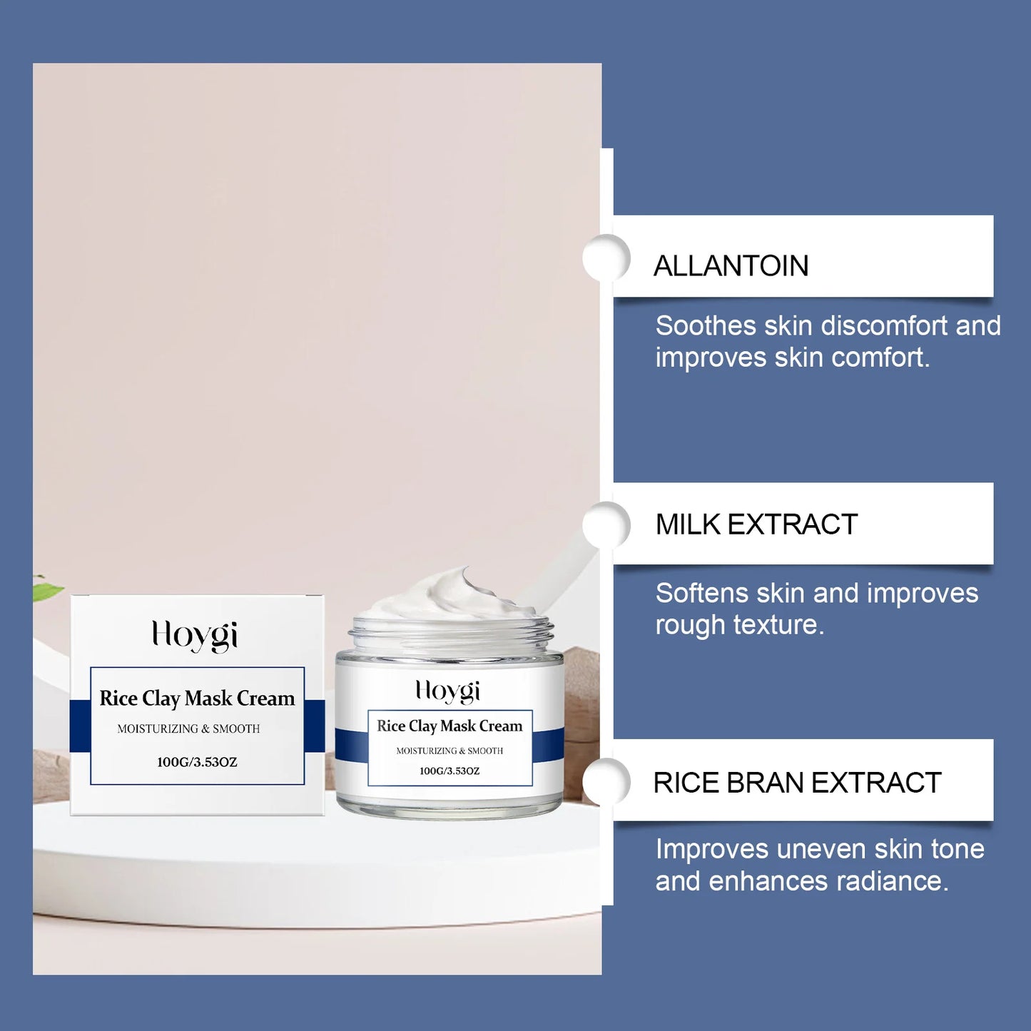 Rice Clay Face Mask – Brightening, Pore Cleansing & Hydrating